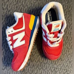 New Balance Kids Sneakers Red and Yellow